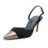 [KUHEE] Sling-back(7316) 7cm-high heels middle heel suede strap party shoes handmade shoes - Made in Korea